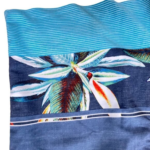 Rip Curl Board Shorts Stretch Blue and Cream with Hawaiian Print - Picture 4 of 7